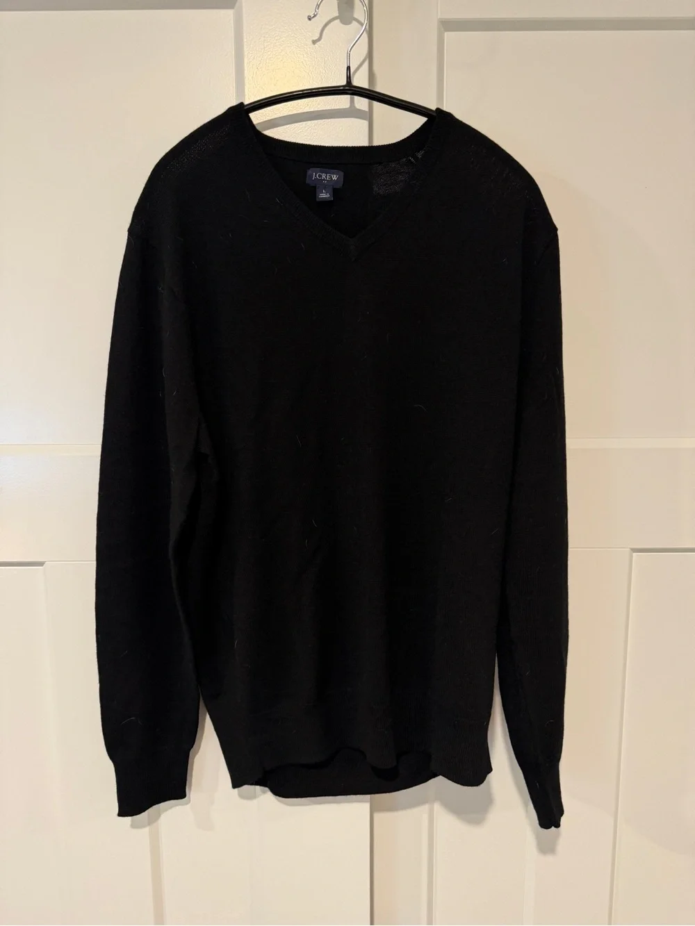 J Crew Merino Blend Men’s V-Neck Sweater - Black